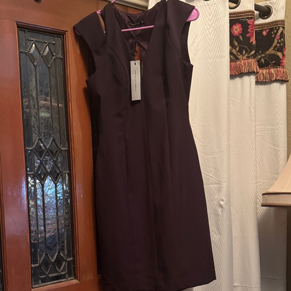 Black Halo Deep Purple Mini Dress